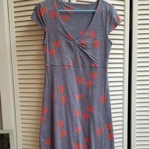 Toad&Co Grey print Rosemarie dress M